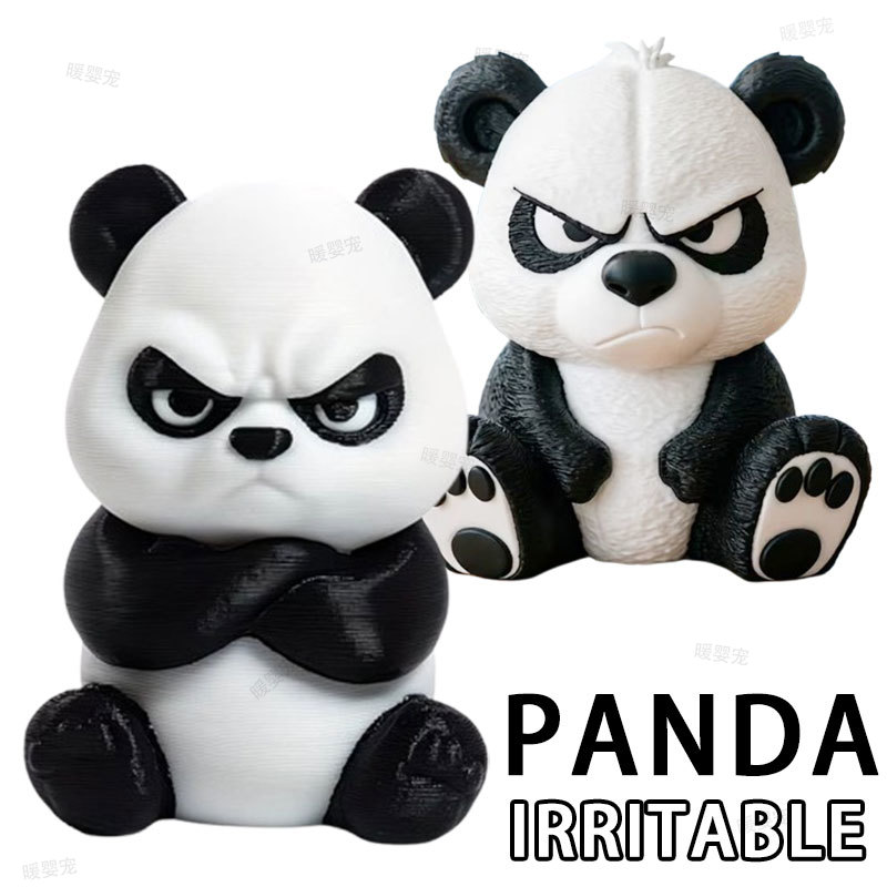 Car Accessories Oman - Estatueta 3D de Panda Irritável para