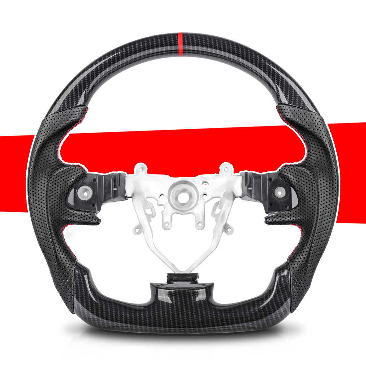Car Accessories Racing - Volante de fibra de carbono para