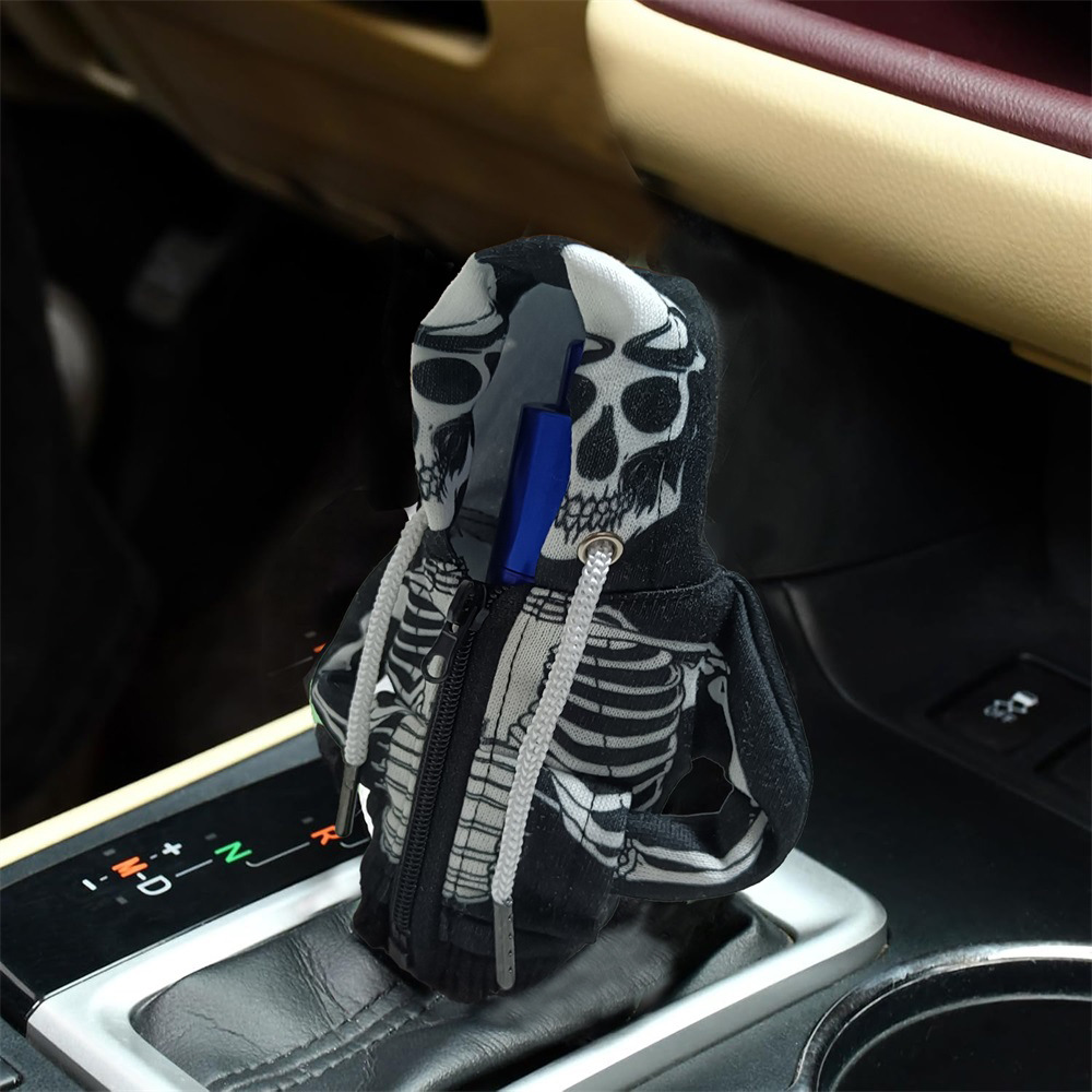 Car Accessories Unique - Criativo crânio padrão hoodie botão de