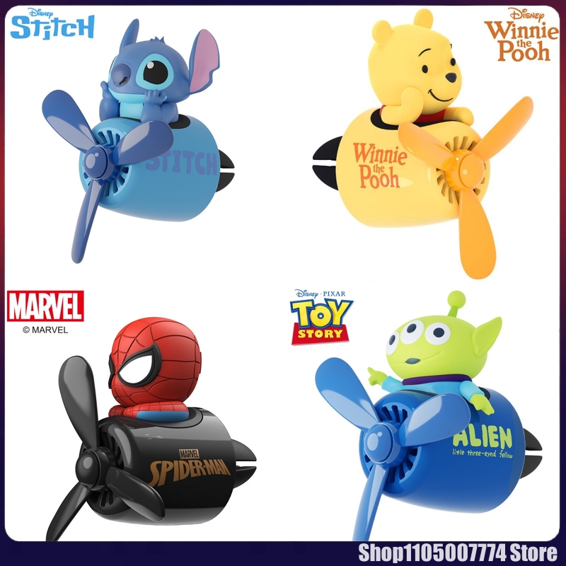Car Accessories Decoration - Stitch spiderman personagens alienígenas carro montado