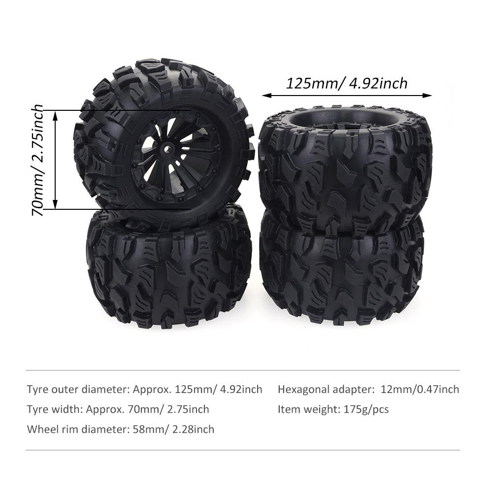 Car Accessories Racing - ZD Racing-Monster Truck Tire, Rochas de