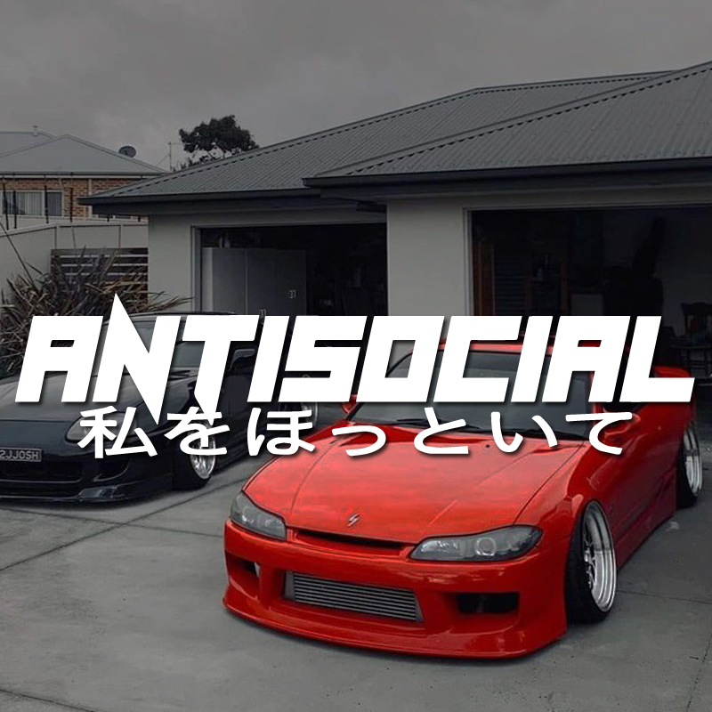 Car Accessories Banner - Adesivo de Vinil Estilo JDM 'ANTISOCIRL',