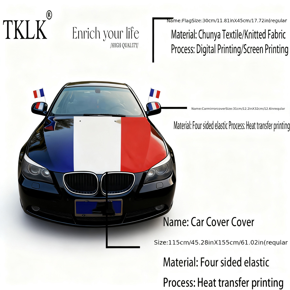 Capa de bandeira do capô da Fr - Car Accessories Banner avaliação e preço
