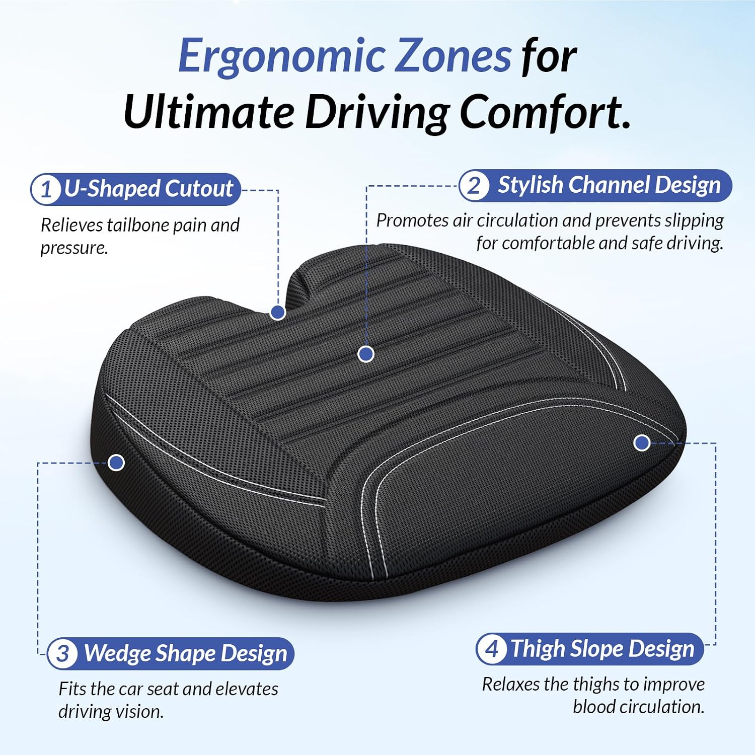 Almofada Ergonômica de Espuma  - Car Seat Cushion Memory Foam avaliação e preço