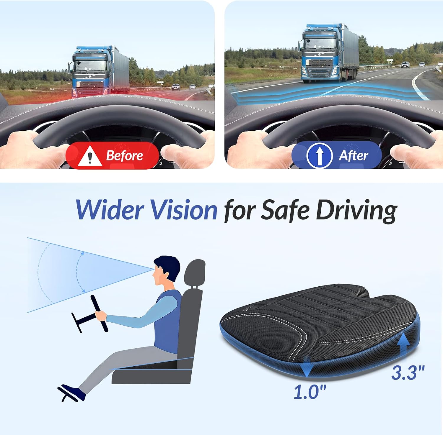 Almofada Ergonômica de Espuma  - Car Seat Cushion Memory Foam avaliação e preço